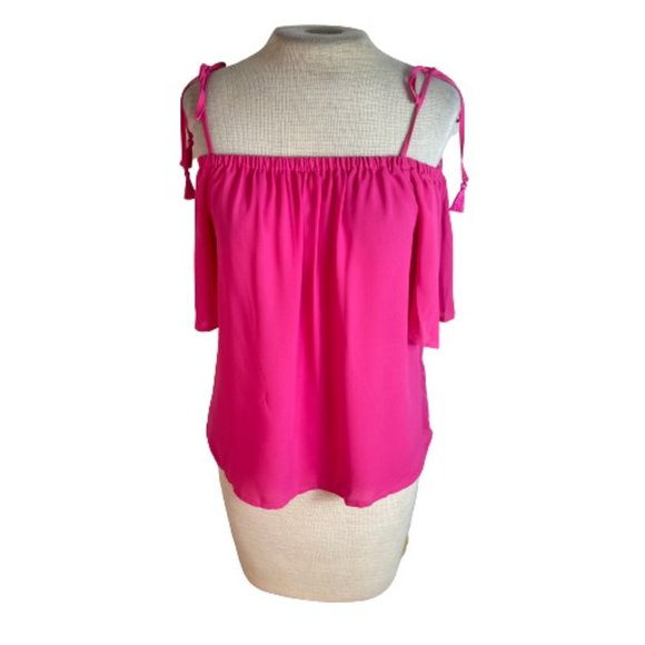J. Crew Tops - J. Crew Cold Off Shoulder Top Shirt Blouse Pink Size 2 New